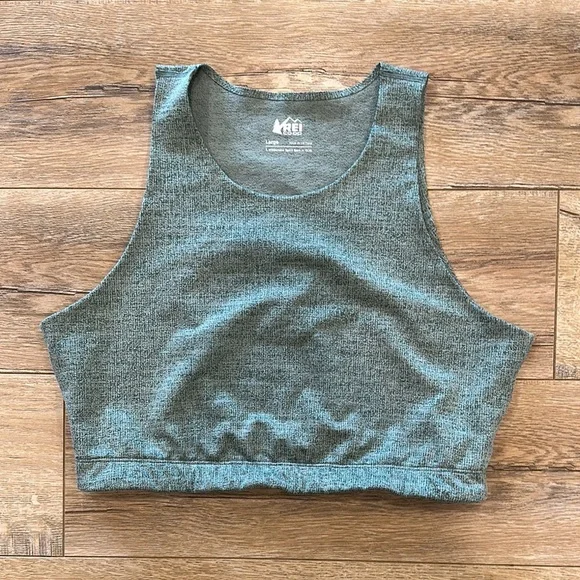 REI Women's Green Tank Crop Top Size Large in Excellent Condition - Picture 1 of 5